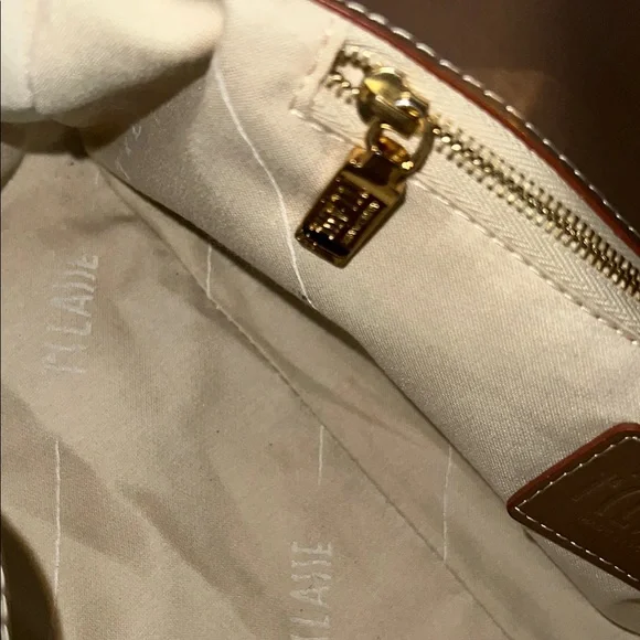 Alviero Martini Brown and Tan Shoulder Bag with Map Design - Picture 7 of 12